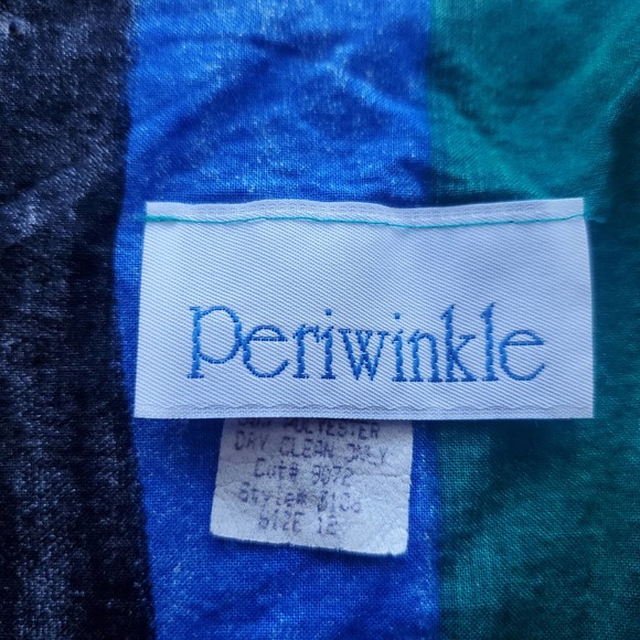 VTG 90s Abstract Fine Art Open Blouse Casual Jacket by Periwinkle Sz 12 / M - Picture 6 of 11